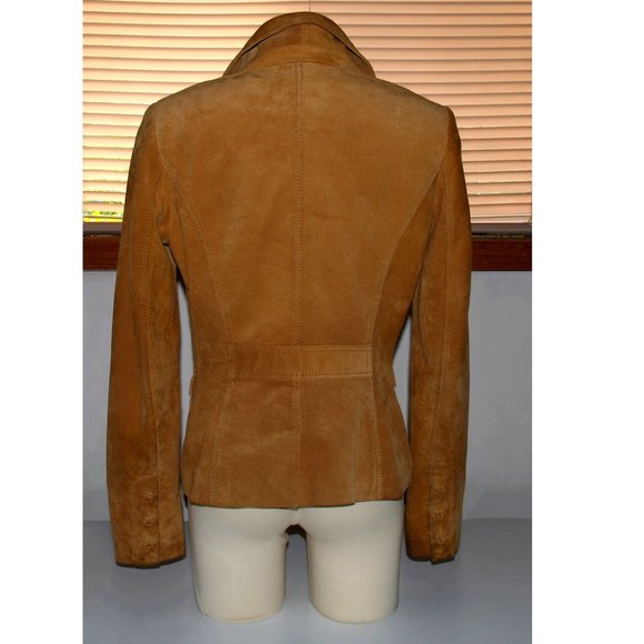 Vintage Danier Tan Brown Suede Leather Jacket, XS / XP - Picture 5 of 16